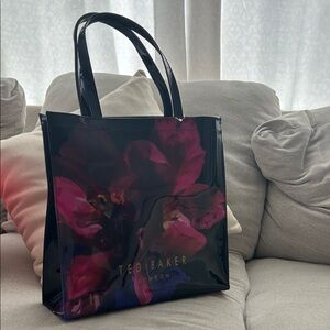 Ted Baker London Black and Pink Floral Tote